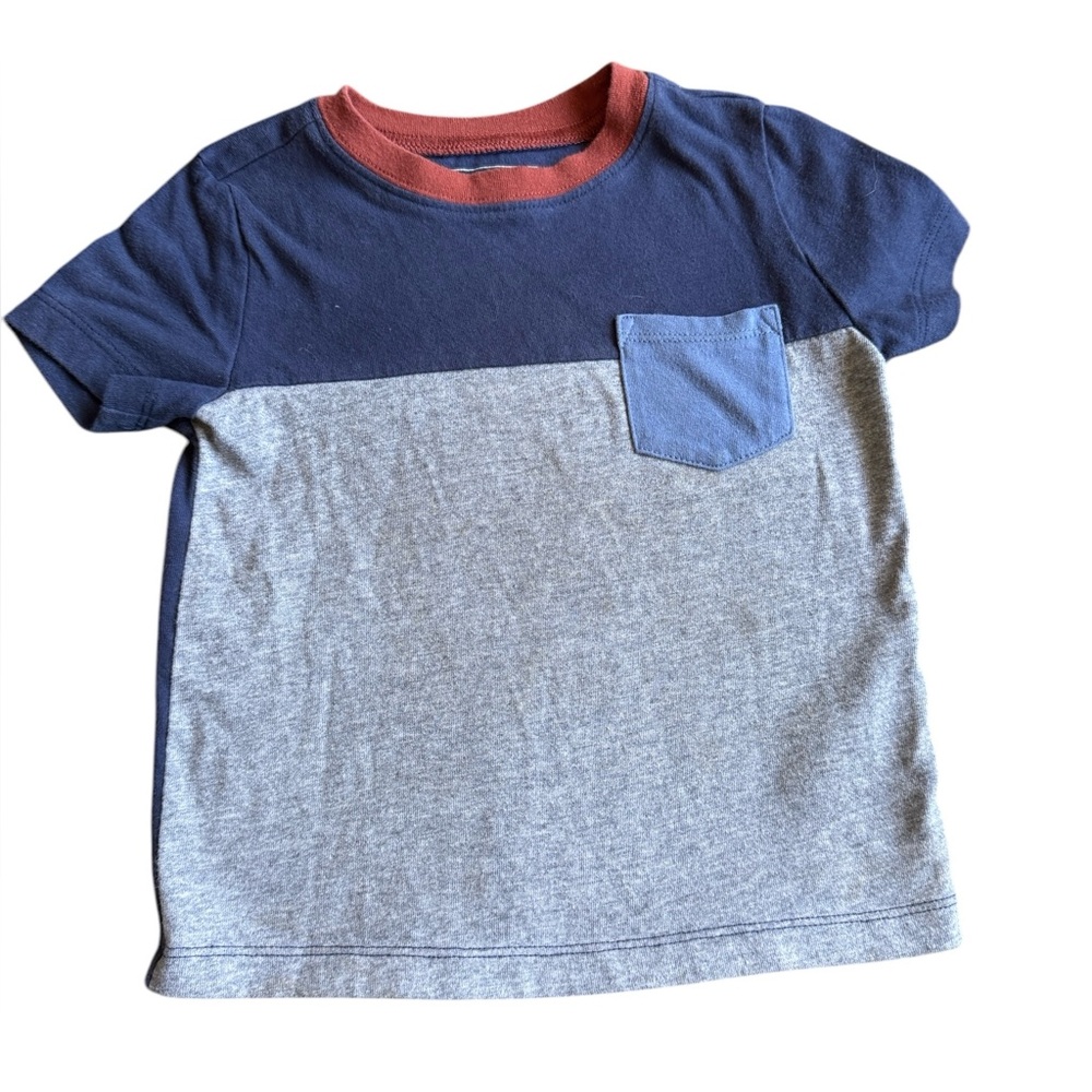 Andy and Evan Kids' Blue and Gray Colorblock T-Shirt